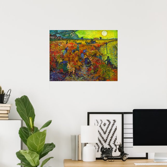 Red Vineyard i Arles av Vincent van Gogh Poster (Hemmakontoret)