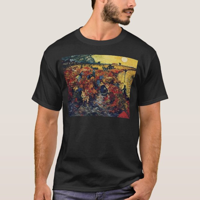 Red Vineyard, Van Gogh, 1888 Tee Shirt (Framsida)