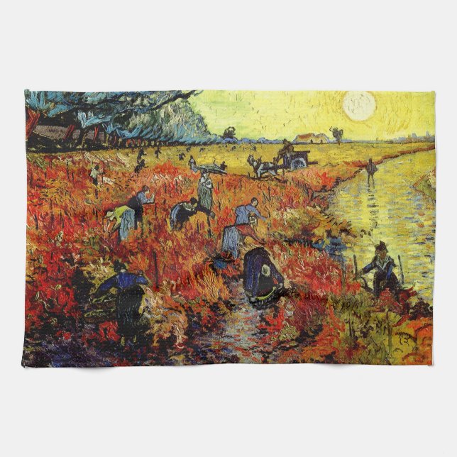 Red Vineyard Van Gogh Fine Art Kökshandduk (Horisontell)