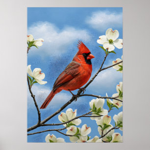 Red Vingar och White Petals Poster
