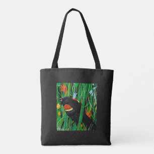 Red Vinge Blackbird hela vägen över bag Tygkasse