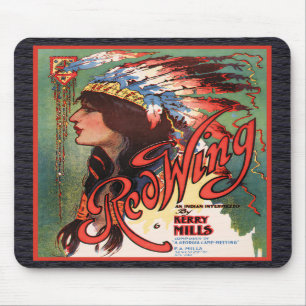 Red Vinge Indian Maiden Mousepad Musmatta
