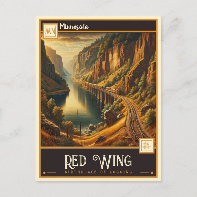 Red Vinge, Minnesota | VINTAGE Vykort (Framsida)
