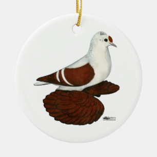 Red Vinge Pigeon Julgransprydnad Keramik