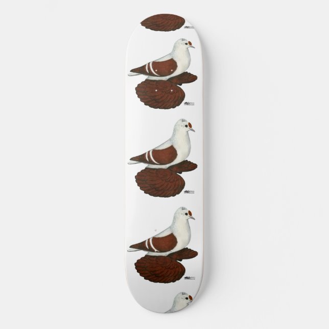 Red Vinge Pigeon Skateboard Bräda 19,5 Cm (Framsida)