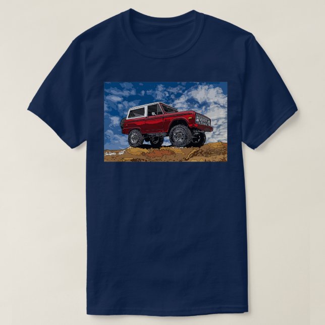 Red vintage Bronco T Shirt (Design framsida)