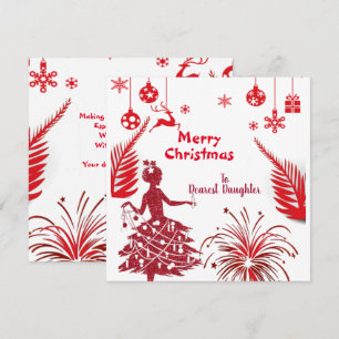 Red Vintage Dotter God jul Ornaments Art