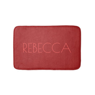Red Vintage Leather Monogram Badrumsmatta