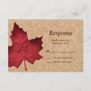 Red Vintage Monogrammed OSA Kort