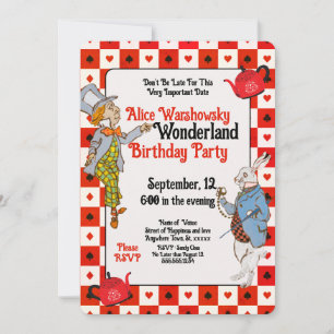 Red Vintage Onederland Rabbit Hatter