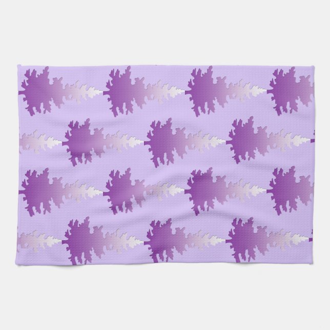 Red-Violet Evergreen Träd Kökshandduk (Horisontell)