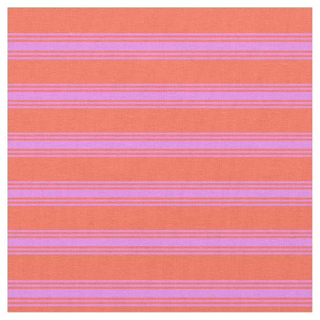 Red & Violet Lined/Stripe Mönster Tyg (Närbild)