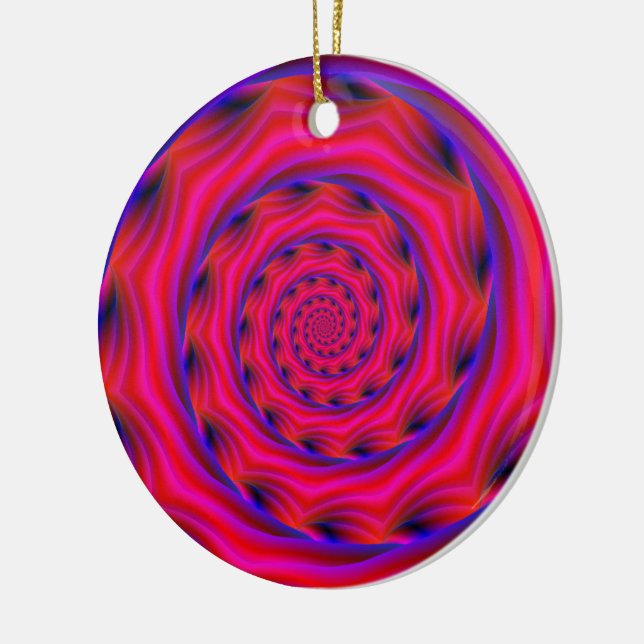 Red Violet och Blue Spiral Julgransprydnad Keramik (Vänster)