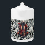 Red Violin i Art Deco GMajor Porcelain Tekanna<br><div class="desc">Red Violin i Art Deco GMajor Porcelain Tekanna</div>