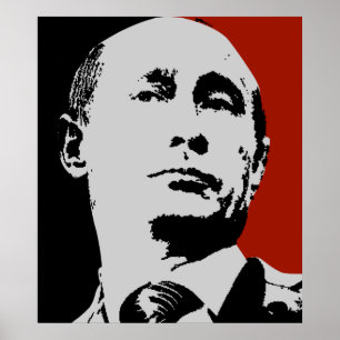 Red Vladimir Putin Poster