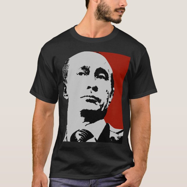 Red Vladimir Putin T-shirt (Framsida)