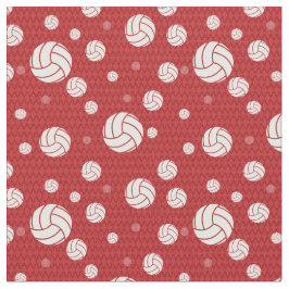 Red Volleyball Chevron Patterned Tyg
