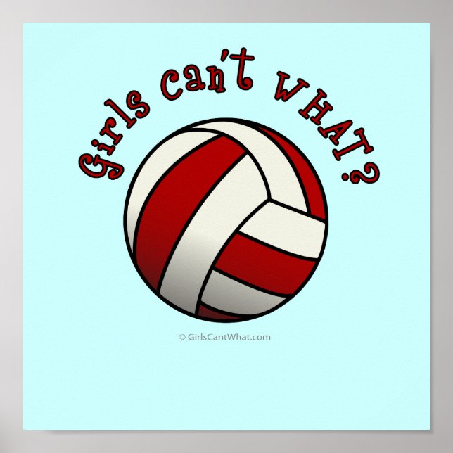 Red Volleyball Poster (Framsidan)
