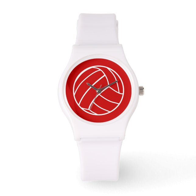 Red Volleyball Watch Armbandsur (Framsida)