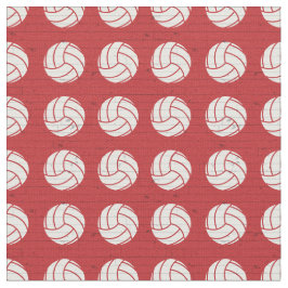 Red Volleyball Wood Golv Patterned Tyg