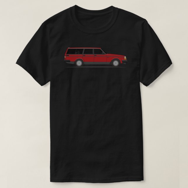 Red Volvo 240 Wagon Essential T-Shirt.png T Shirt (Design framsida)