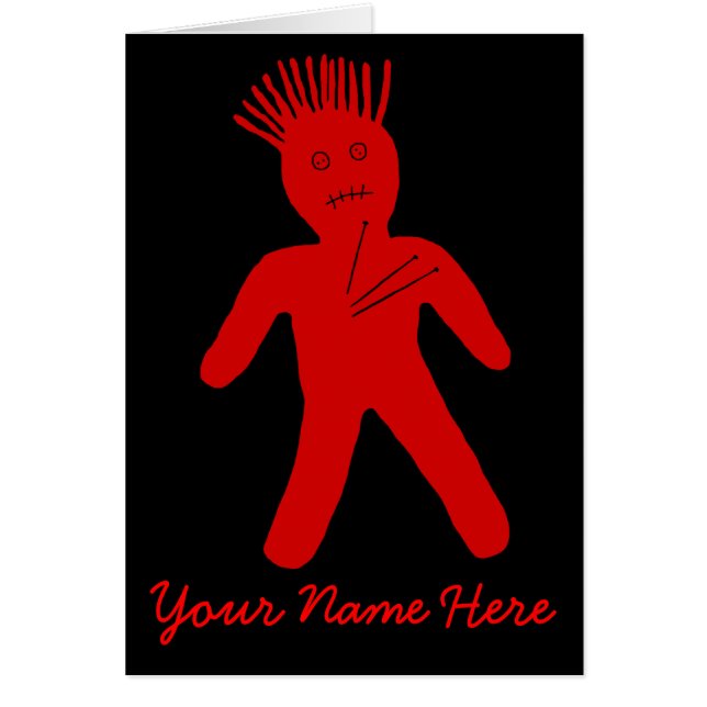 Red Voodoo Doll Hälsningskort (Framsidan)