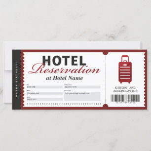 Red Voucher-certifikat för hotellplatsreservation