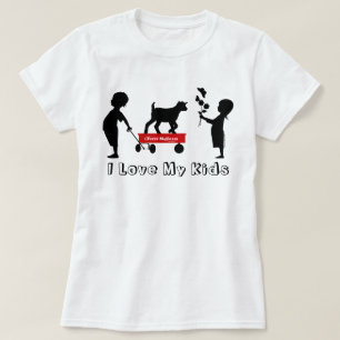 Red Wagon Cute Goat Silhouette Totes MaGoats Tee Shirt