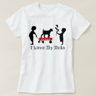 Red Wagon Cute Goat Silhouette Totes MaGoats Tee Shirt