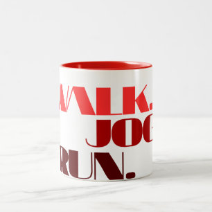 RED WALK JOG SPRINGA (font CHUNKY) Två-Tonad Mugg