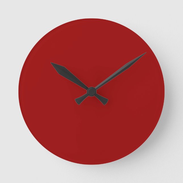 Red Wall Clock Rund Klocka (Framsida)