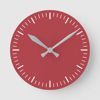 Red Wall Clock Rund Klocka