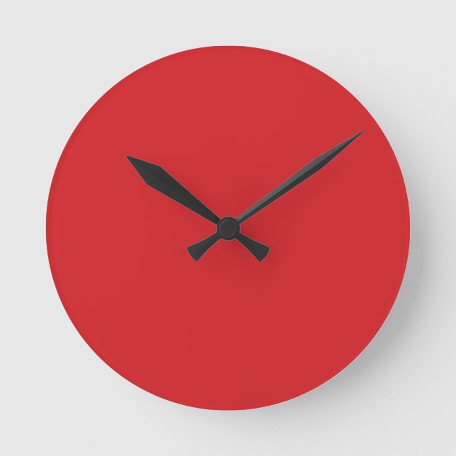 RED WALL CLOCK RUND KLOCKA (Framsida)