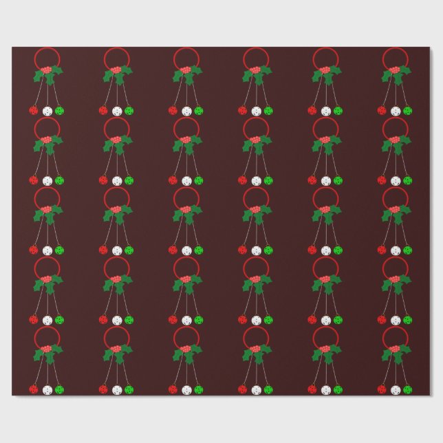 Red Wandeand och Jingle Klockor Red Wrapping Pappe Presentpapper (Platt)