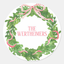 Red Wans-julklapp Runt Klistermärke