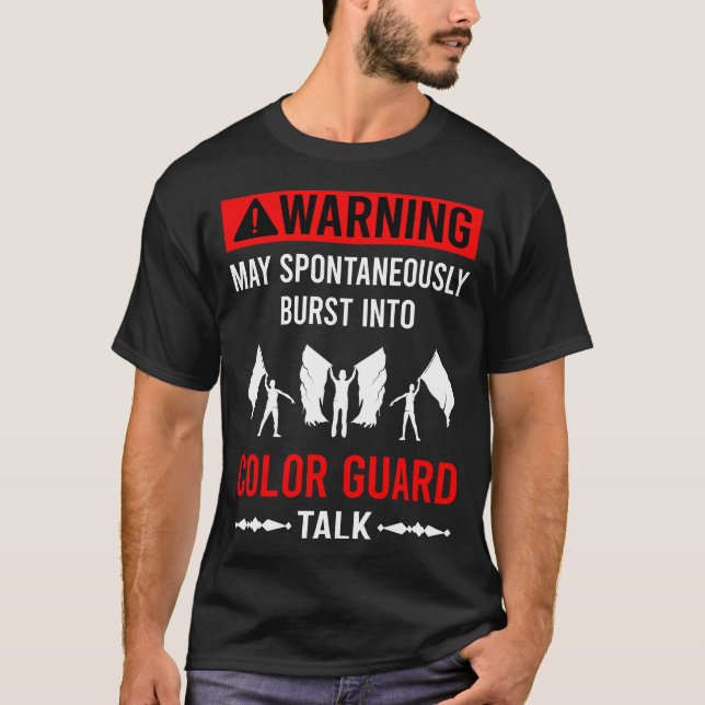 Red Warning Färg Guard Colorguard T Shirt (Framsida)