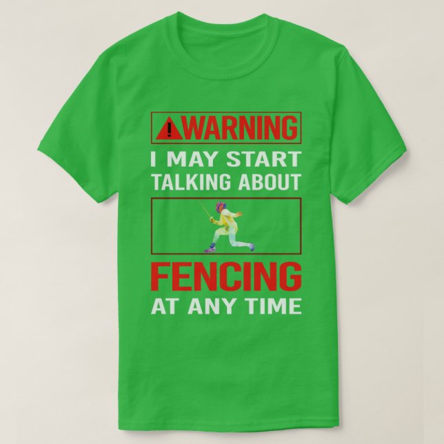 Red Warning Fencer T Shirt (Design framsida)