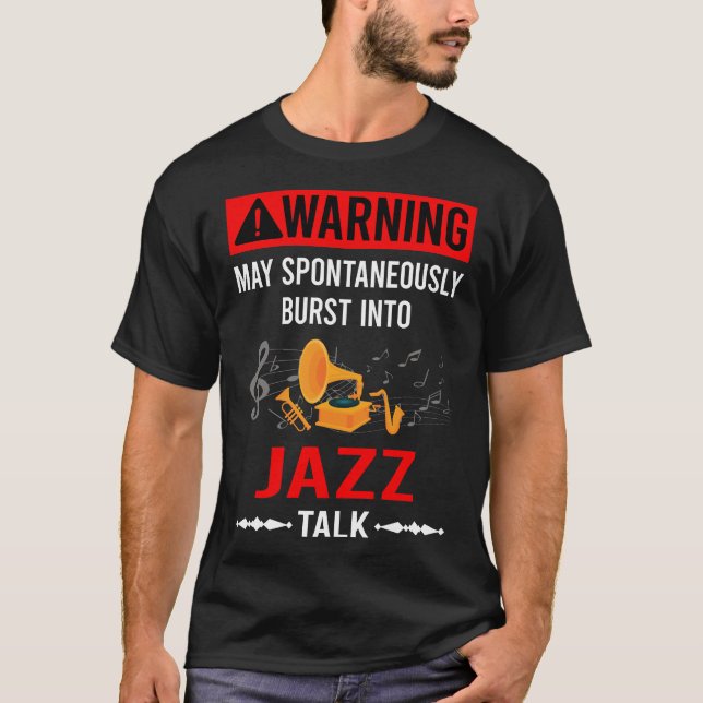 Red Warning Jazz T Shirt (Framsida)