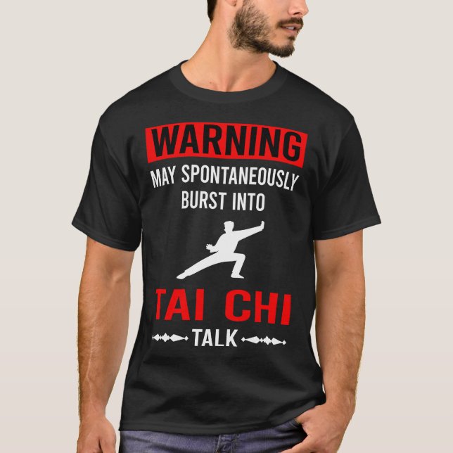 Red Warning Tai Chi T Shirt (Framsida)