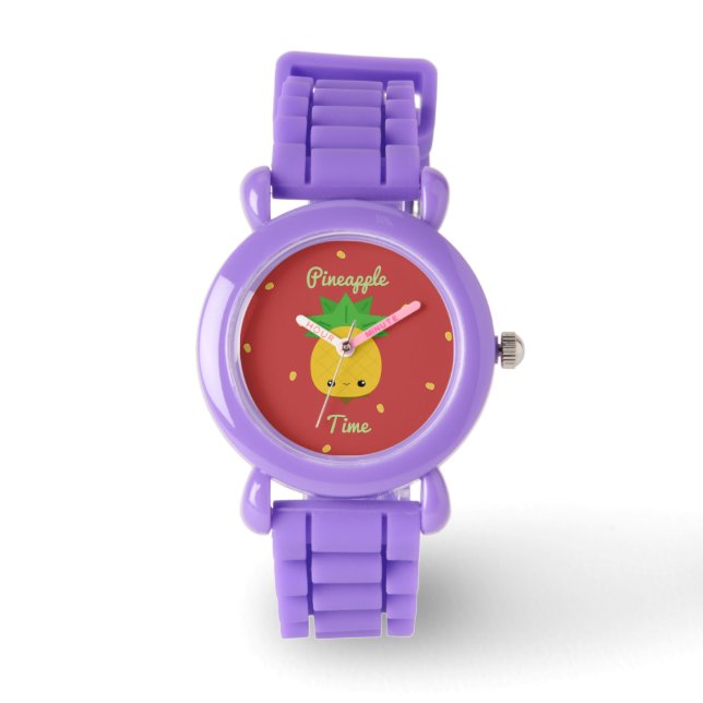Red watch glitter gnistra, ungar, ananas armbandsur (Framsida)