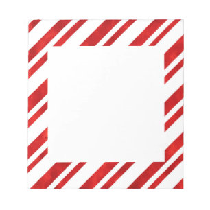 Red Watercolor Candy cane Rand Anteckningsblock