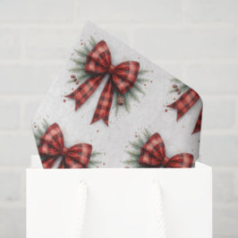 Red Watercolor Christmas Bow