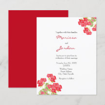 Red Watercolor Geraniums 2