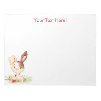Red Watercolor Little Bunny Anteckningsblock
