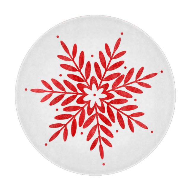 Red Watercolor Snowflake (Framsidan)