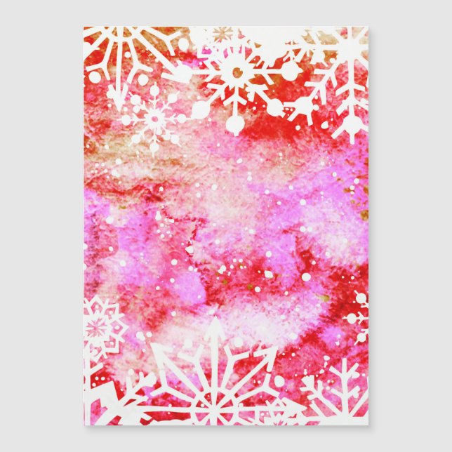 Red Watercolor Snowflake (Framsida)