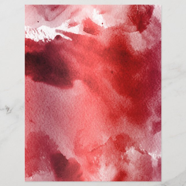 Red watercolor stains soft pastel scrapbook paper (Framsida)