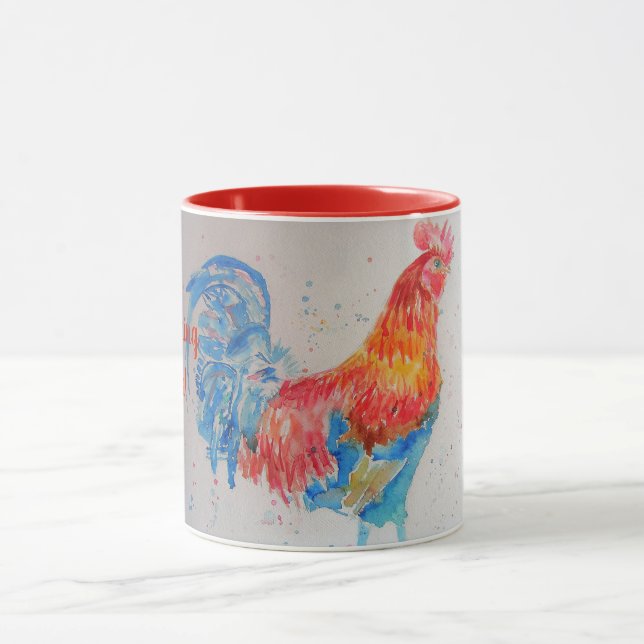 Red Watercolor Tupp Bra Morgon Sunshine Mugg (Center)