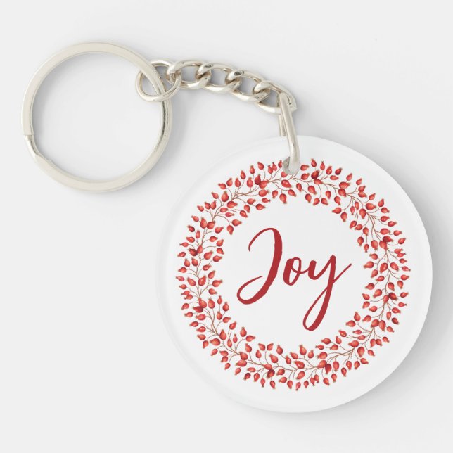 Red Watercolor Wandan Joy Jul Logotyp Gift. (Framsidan)