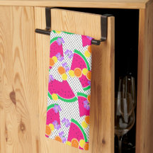 Red Watermelon Gult Lemons Tropical